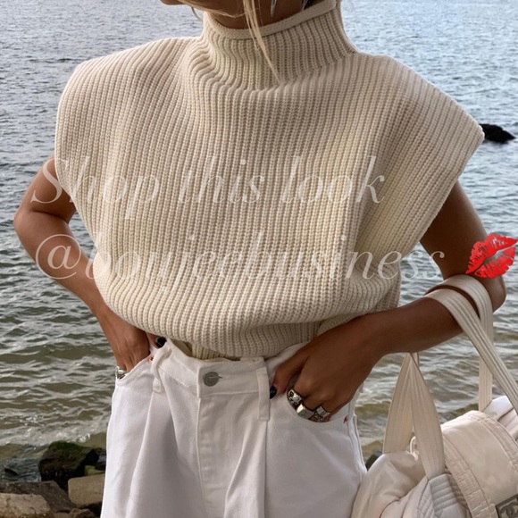 ZARA BNWT Shoulder Pad Knit Top - Picture 9 of 14